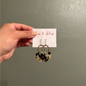 Handmade Tortoiseshell Earrings - metal
